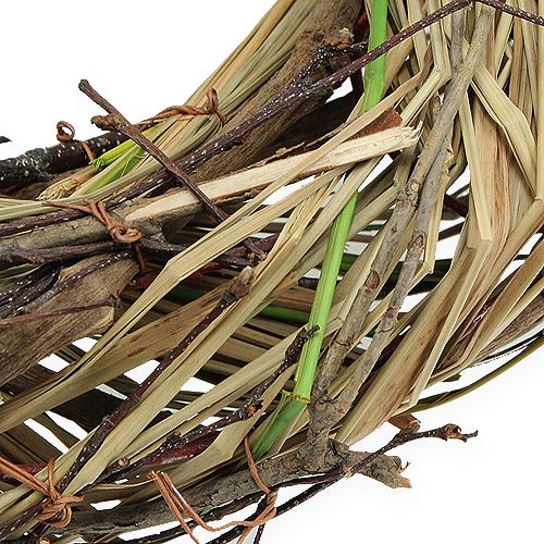 Floristik24 Wiklinowy wianek z trawą Ø25cm Natura