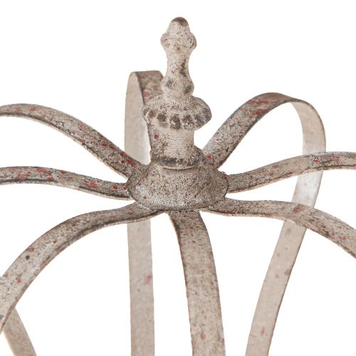 Floristik24 Dekoracyjna korona Vintage Metalowa korona Szara rdza Ø19cm H22cm