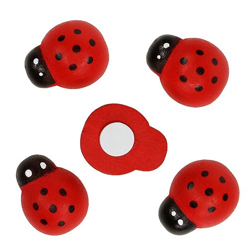 Produkt Biedronki dekoracyjne do klejenia 2,5cm czerwone 72 szt
