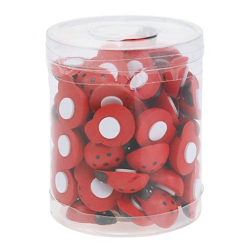 Produkt Biedronki dekoracyjne do klejenia 2,5cm czerwone 72 szt