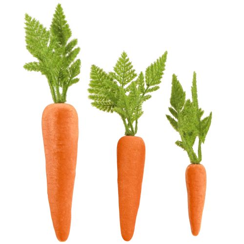 Marchew dekoracyjna Marchew flokowana wys. 27cm–37cm w zestawie 6 szt