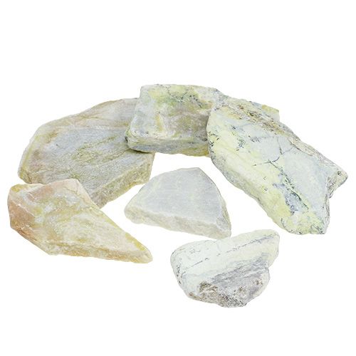 Deco Kamienie mozaikowe szaro-zielone matowe 3cm - 8cm 1kg