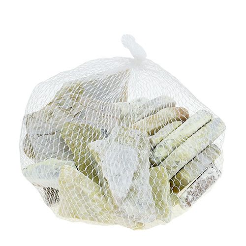 Floristik24 Deco Kamienie mozaikowe szaro-zielone matowe 3cm - 8cm 1kg