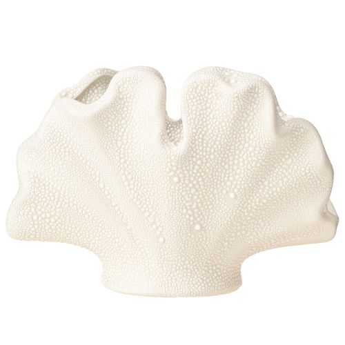 Produkt Wazon dekoracyjny muszla mini ceramiczny wazon kremowy 14×7,5×9,5cm