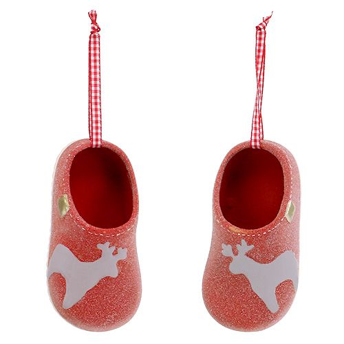 Kapcie dekoracyjne 13cm czerwone 4szt | Floristik24.pl