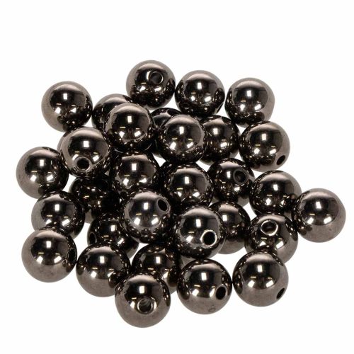 Koraliki dekoracyjne antracyt metalik 14mm 35 szt kupić | Floristik24.pl