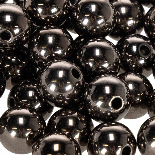 Koraliki dekoracyjne antracyt metalik 14mm 35 szt | Floristik24.pl
