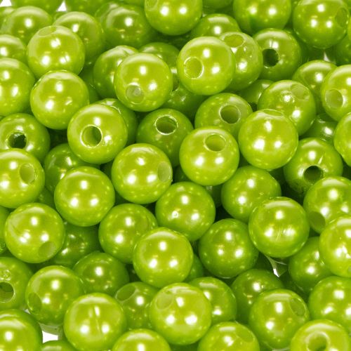 Koraliki dekoracyjne, zielone jabłko, Ø8mm, 250 sztuk | Floristik24.pl