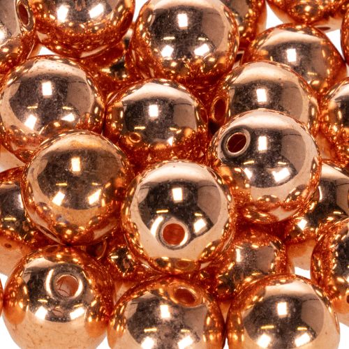 Koraliki ozdobne miedziane metaliczne 14mm 35 szt | Floristik24.pl