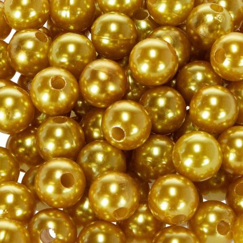 Koraliki ozdobne Ø10mm złote 115 szt | Floristik24.pl