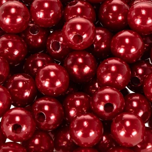 Koraliki dekoracyjne Ø10mm czerwone 115 szt | Floristik24.pl