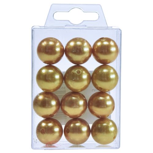 Produkt Koraliki ozdobne Ø2cm złote 12 szt