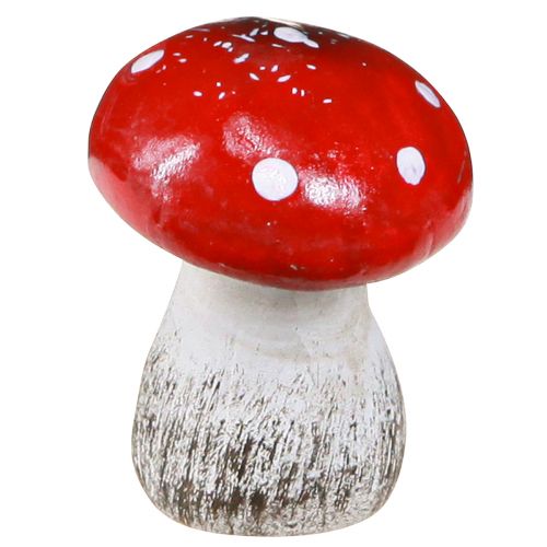 Produkt Dekoracyjne grzyby muchomory z ceramiki czerwony, biały wys. 5cm 6 szt