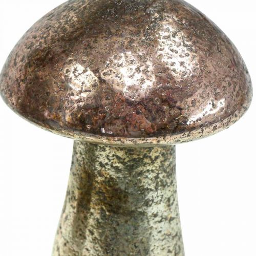Floristik24 Deco grzybki szkło różowa dekoracja stołu jesień Ø6,5cm W10cm 3szt