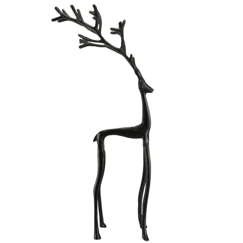 Floristik24 Dekoracyjna metalowa figurka dekoracyjna renifera w kolorze czarnym 15cmx8cmx53cm