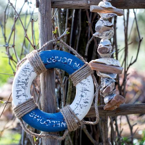 Floristik24 Deco Life Ring Styrofoam Blue Red White Ø20cm Assorted 2szt.