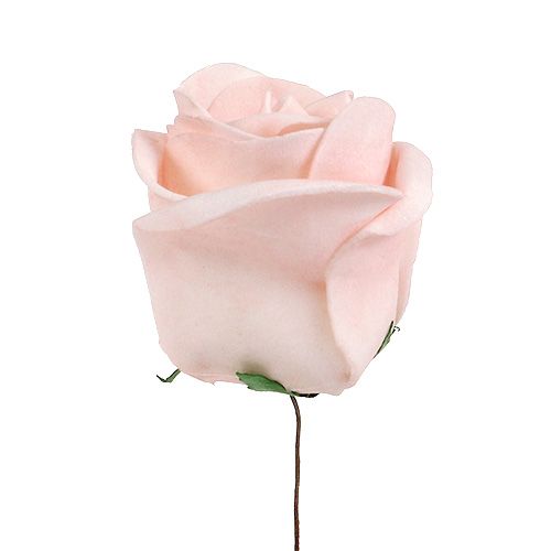 Floristik24 Deco rose mix biały, różowy, kremowy Ø7,5cm 12szt