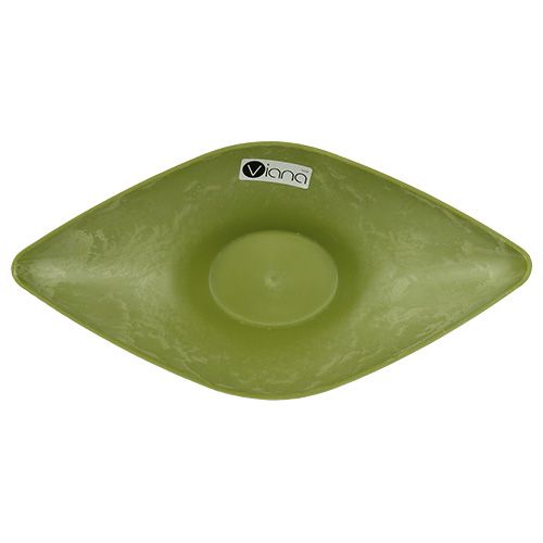 Floristik24 Miska dekoracyjna 34cm x 17,5cm H10cm Jasnozielona, 1szt.