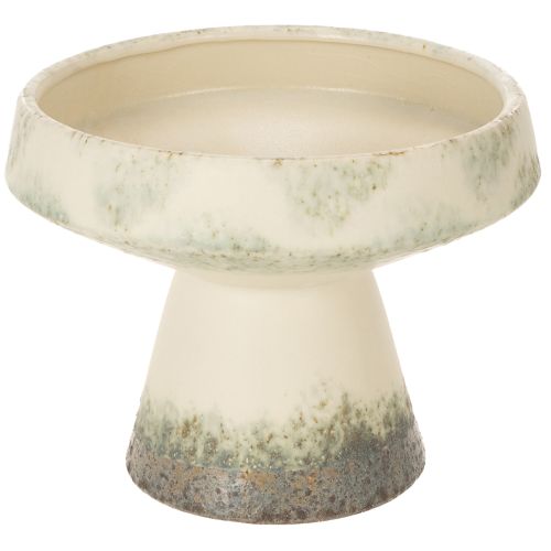 Dekoracyjna miska ceramiczna, kremowo-szaro-zielona, Ø20cm, wys.16cm kupić | Floristik24.pl