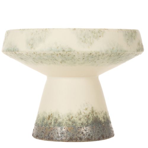Dekoracyjna miska ceramiczna, kremowo-szaro-zielona, Ø20cm, wys.16cm | Floristik24.pl