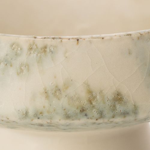 Dekoracyjna miska ceramiczna, kremowo-szaro-zielona, Ø20cm, wys.16cm | Floristik24.pl