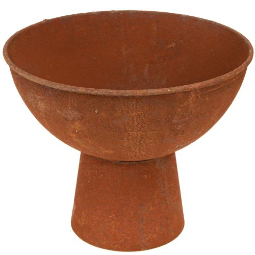 Produkt Miska dekoracyjna z miseczką na nóżki miska metalowa rdzawa Ø20,5cm 2szt