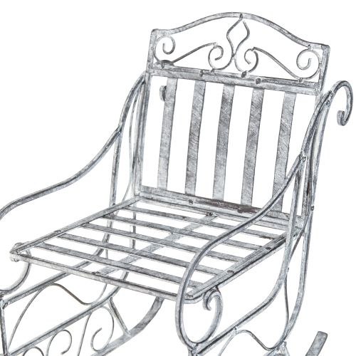 Floristik24 Dekoracyjne sanie z białego, mytego metalu 47×21×32,5 cm