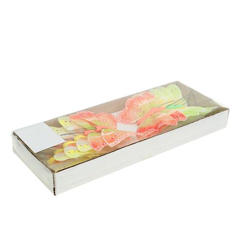 Produkt Ozdobne motyle na drucie kolorowym 8,5cm 12 szt