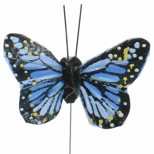 Produkt Motylki dekoracyjne na druciku kolorowe 5,5cm 24szt.