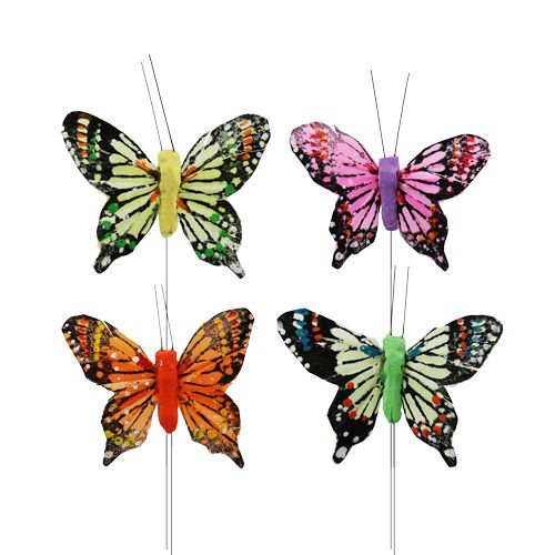 Produkt Motylki dekoracyjne kolorowe różne.6cm 24szt
