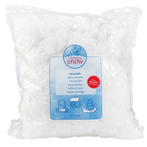 Produkt Dekoracyjne płatki śniegu wata śnieżna zimowa biała 200g