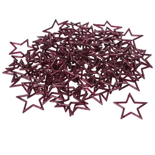 Produkt Dekoracyjna Gwiazda Jagodowa Brokatowa Dekoracja Stołu Świąteczna 4,5cm 120 szt