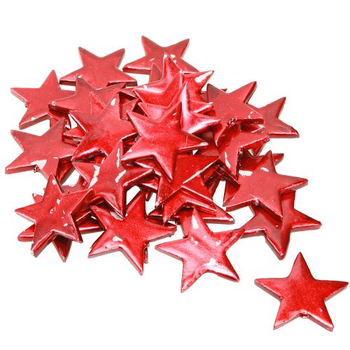 Produkt Dekoracyjne gwiazdki czerwone metaliczne rozproszone dekoracje – 2. wybór – Ø5cm 36 szt.