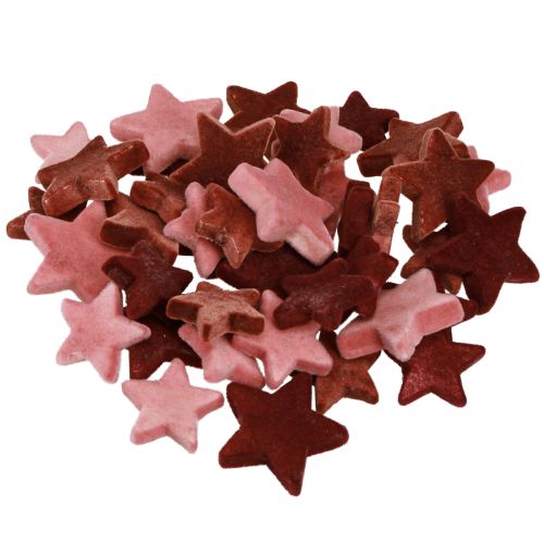 Produkt Gwiazdki dekoracyjne flokowane, dekoracja posypkowa Burgundowy Brąz Ø4/5cm 40 szt.