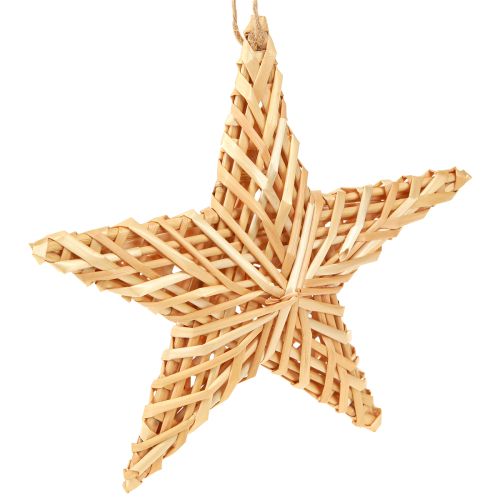 Gwiazdki dekoracyjne do zawieszania ozdób choinkowych rattan 19cm 3 szt.