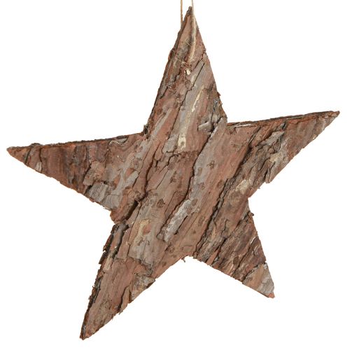 Ozdobne gwiazdki do zawieszenia wykonane z kory sosnowej gwiazdki sosnowe 20cm 3 sztuki
