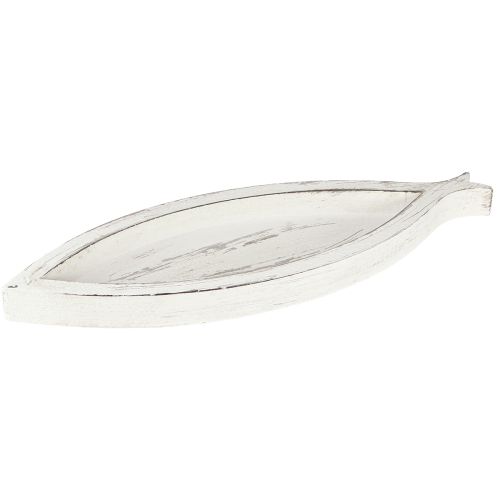 Produkt Taca dekoracyjna drewniana Rybka Biała Naturalna L30/40/50cm Zestaw 3 sztuk