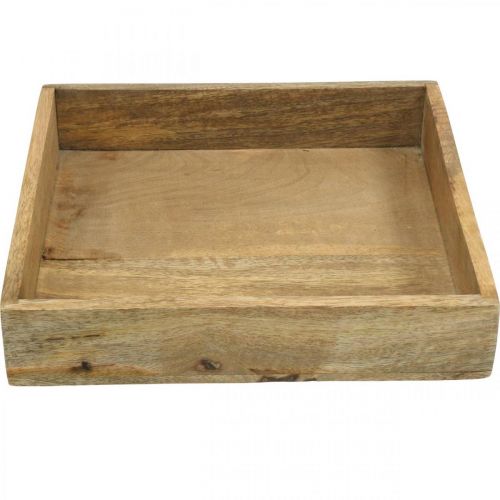 Floristik24 Taca dekoracyjna taca drewniana taca prostokątna układ podkładowy 27×27cm