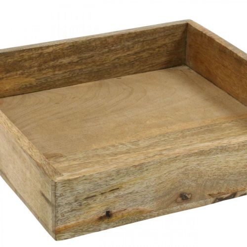 Floristik24 Taca dekoracyjna taca drewniana taca prostokątna układ podkładowy 27×27cm