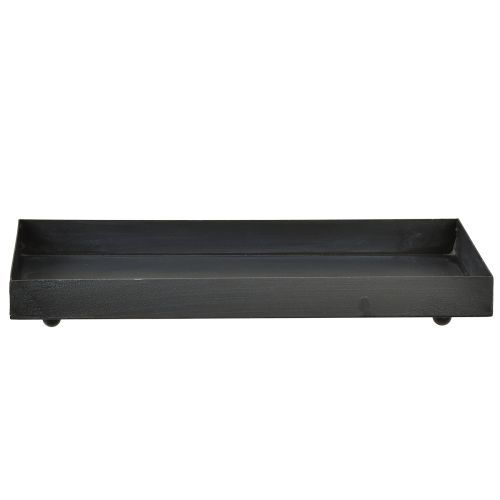 Produkt Taca dekoracyjna metalowa czarno-szara myta 30×15cm