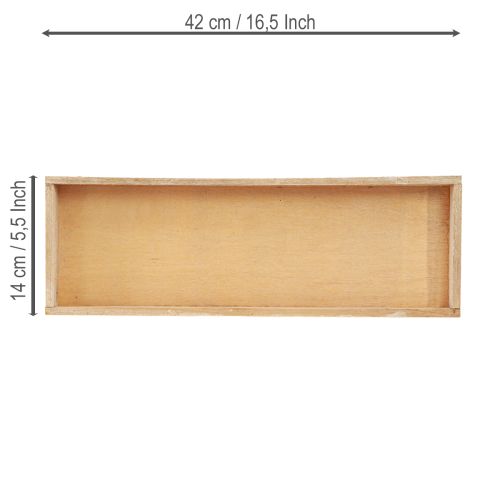 Produkt Taca dekoracyjna podłużna taca drewniana naturalna 42×14×3cm 3szt