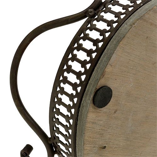 Produkt Taca dekoracyjna owalna 23cm x 17,5cm x 7,5cm brązowa