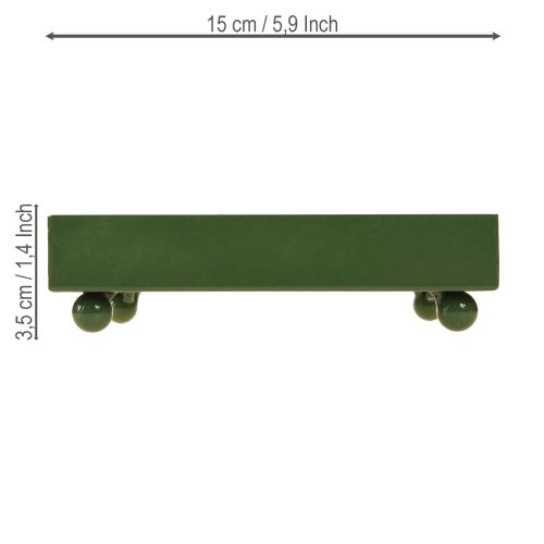 Produkt Taca dekoracyjna kwadratowa metalowa zielona 15×15cm 2szt