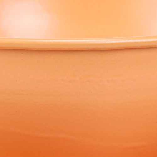 Produkt Kubek dekoracyjny Ø16cm W9cm z płytką metalową dekoracją pomarańczowy 2szt