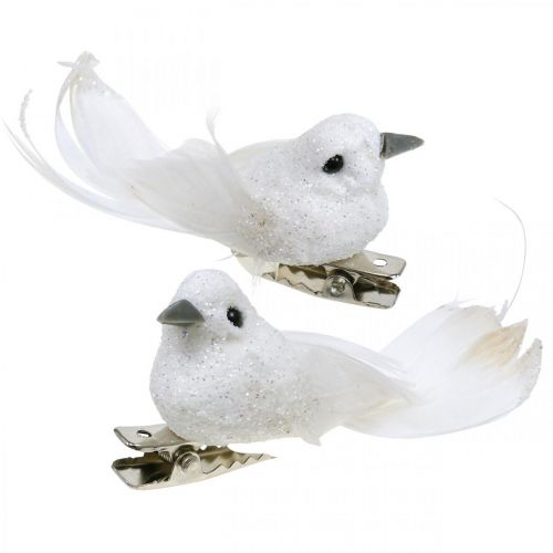 Produkt Deco para gołębi Deco ptaki z klipsem białe L5cm 4 szt