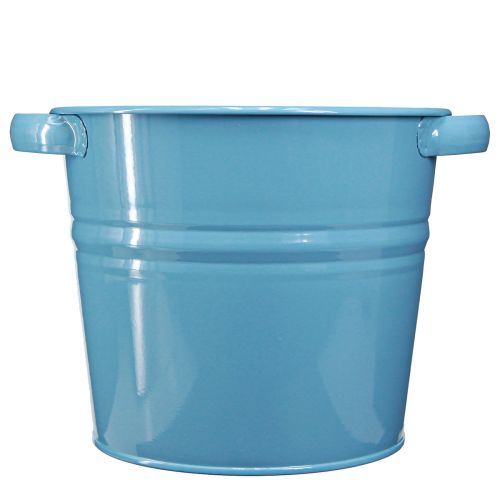 Produkt Dekoracyjna doniczka metalowa w kolorze niebieskim 31cmx26cmx21,5cm