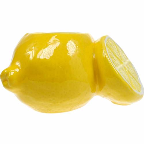 Floristik24 Dekoracyjna doniczka z cytryny wazon z cytrusów ceramiczna letnia dekoracja