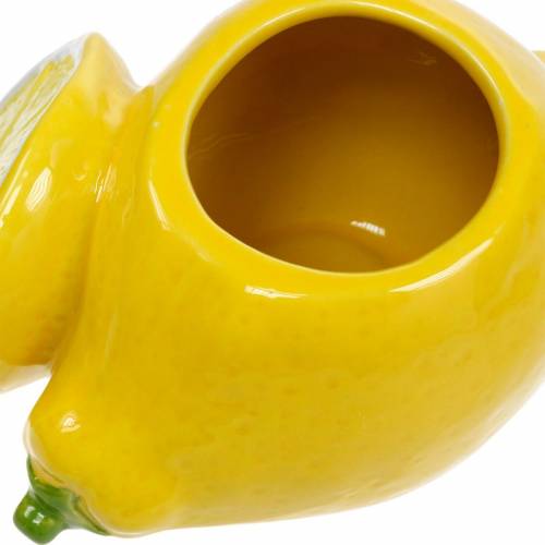 Floristik24 Dekoracyjna doniczka z cytryny wazon z cytrusów ceramiczna letnia dekoracja