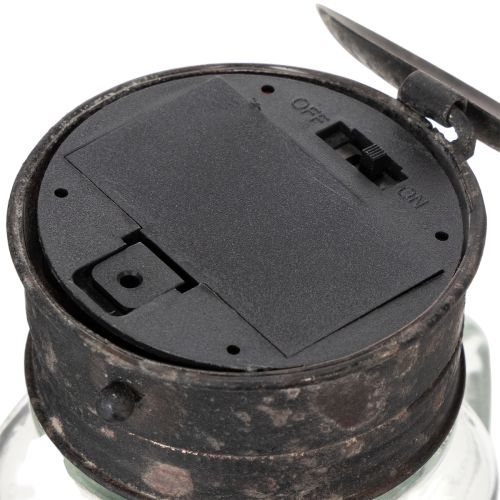 Dekoracyjna szklanka do picia z lampką LED Ø8cm H16cm | Floristik24.pl