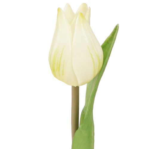 Produkt Tulipany dekoracyjne sztuczne kwiaty biało-kremowe 20cm 6 szt
